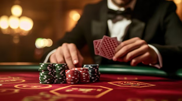 muliatoto live dealer studio with professional blackjack and roulette tables
